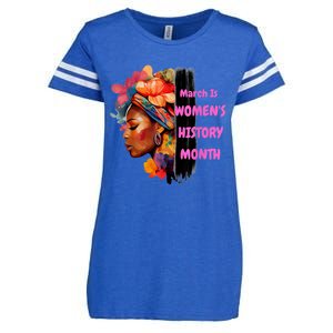 National Woman Day March Is Women's History Month Enza Ladies Jersey Football T-Shirt