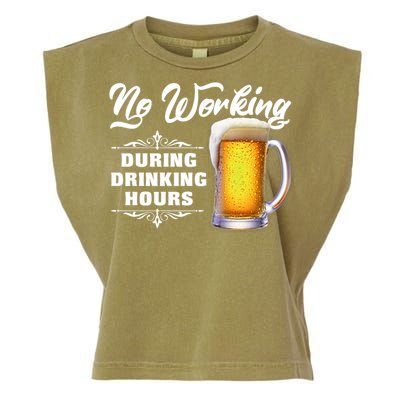 No Working During Drinking Hours Garment-Dyed Women's Muscle Tee