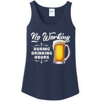 No Working During Drinking Hours Ladies Essential Tank