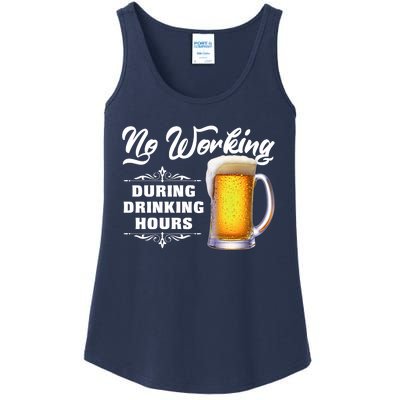 No Working During Drinking Hours Ladies Essential Tank