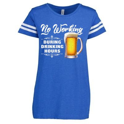 No Working During Drinking Hours Enza Ladies Jersey Football T-Shirt