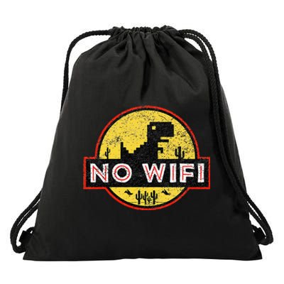 No Wifi Dino No Wifi Reception Disorder Drawstring Bag