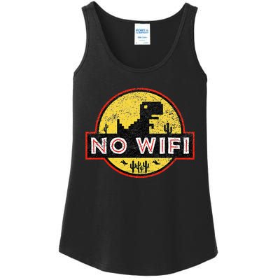 No Wifi Dino No Wifi Reception Disorder Ladies Essential Tank