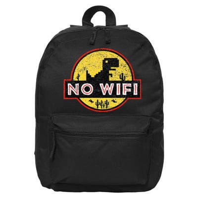 No Wifi Dino No Wifi Reception Disorder 16 in Basic Backpack