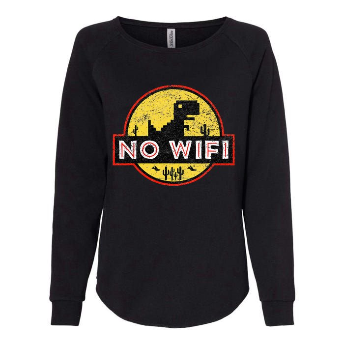 No Wifi Dino No Wifi Reception Disorder Womens California Wash Sweatshirt