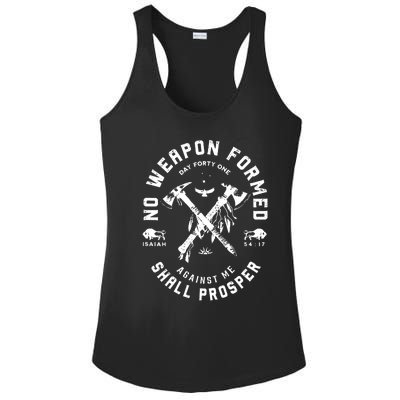 No Weapon Formed Shall Prosper Day Forty One Against Me Ladies PosiCharge Competitor Racerback Tank