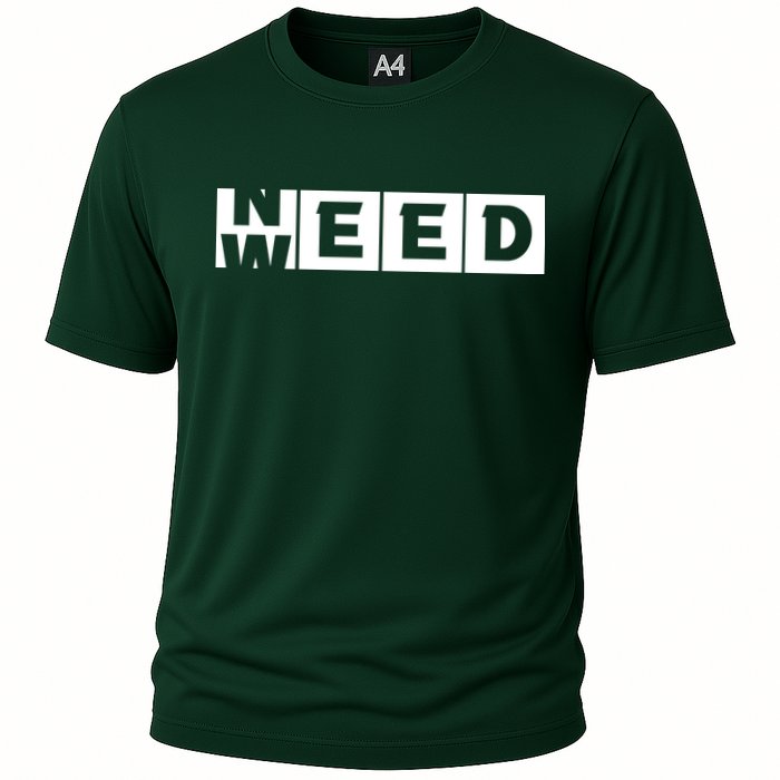 Need Weed | Funny Cannabis Weed Cooling Performance Crew T-Shirt
