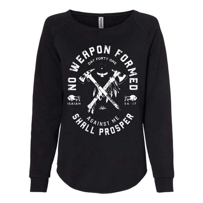 No Weapon Formed Shall Prosper Day Forty One Against Me Womens California Wash Sweatshirt