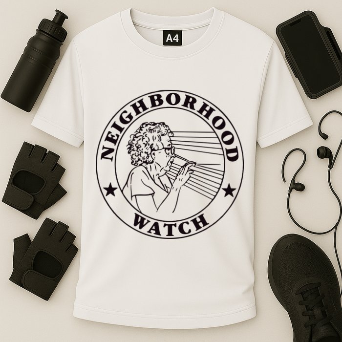 Neighborhood Watch Funny Cooling Performance Crew T-Shirt