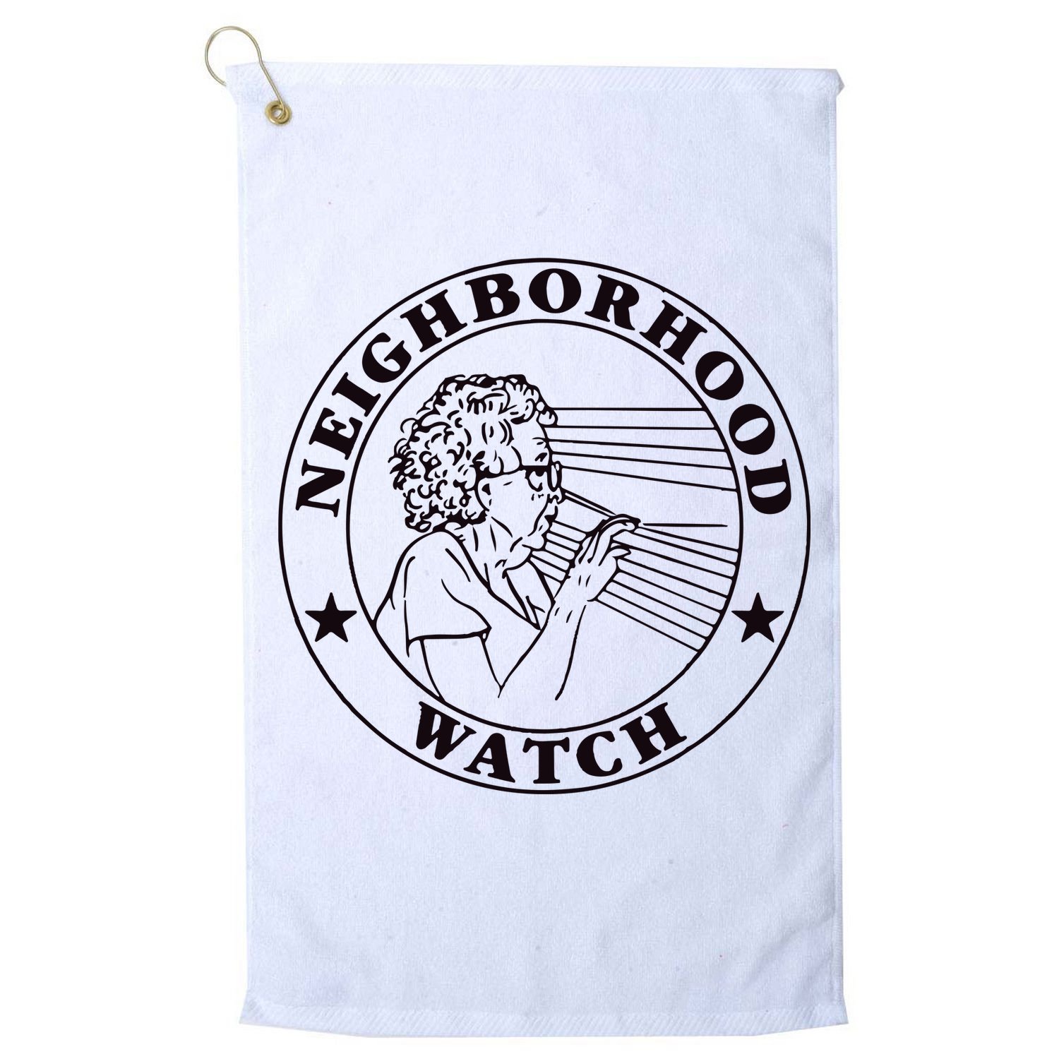 Neighborhood Watch Funny Golf Towel