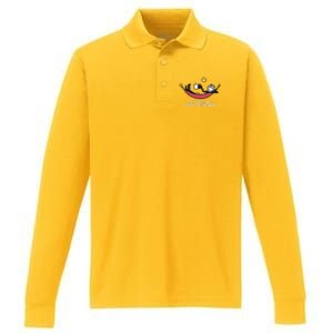 Not Working From Anywhere Performance Long Sleeve Polo