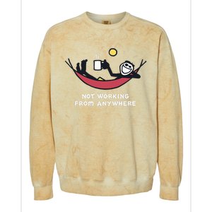 Not Working From Anywhere Colorblast Crewneck Sweatshirt