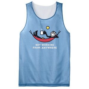 Not Working From Anywhere Mesh Reversible Basketball Jersey Tank