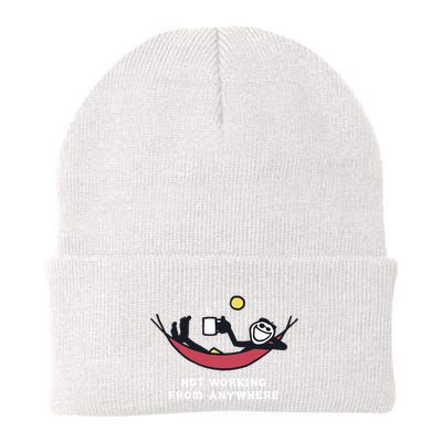 Not Working From Anywhere Knit Cap Winter Beanie