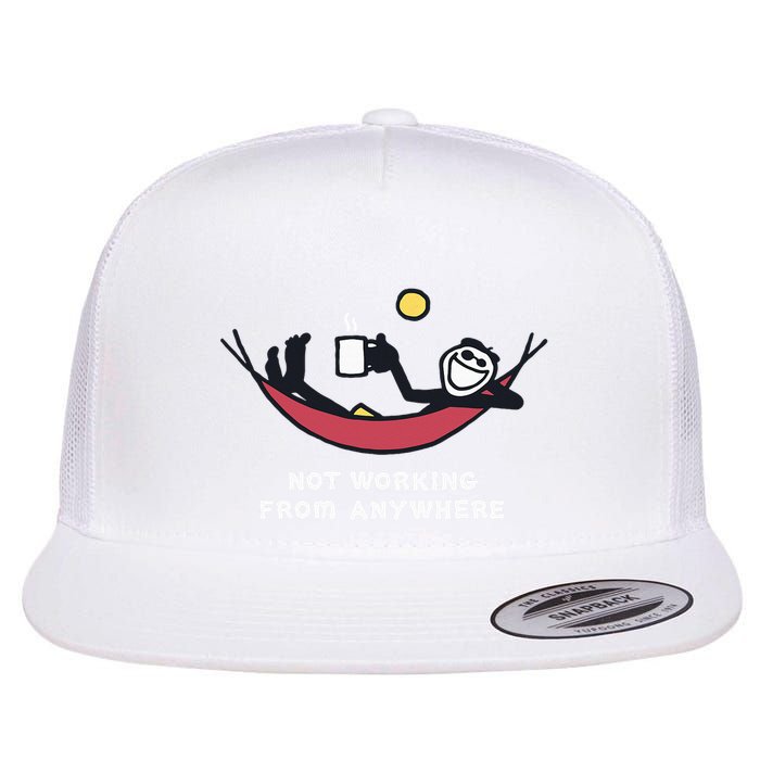 Not Working From Anywhere Flat Bill Trucker Hat