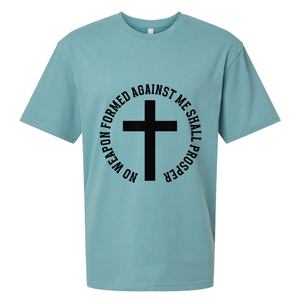 No Weapon Formed Against Me Shall Prosper Sueded Cloud Jersey T-Shirt