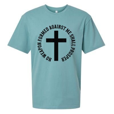 No Weapon Formed Against Me Shall Prosper Sueded Cloud Jersey T-Shirt