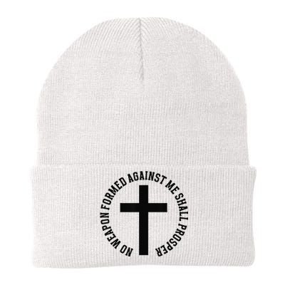 No Weapon Formed Against Me Shall Prosper Knit Cap Winter Beanie