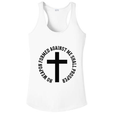 No Weapon Formed Against Me Shall Prosper Ladies PosiCharge Competitor Racerback Tank