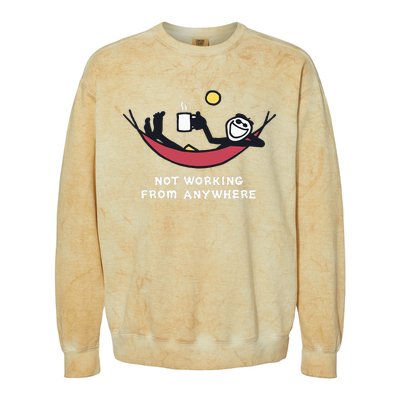 Not Working From Anywhere Colorblast Crewneck Sweatshirt