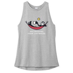 Not Working From Anywhere Ladies PosiCharge Tri-Blend Wicking Tank