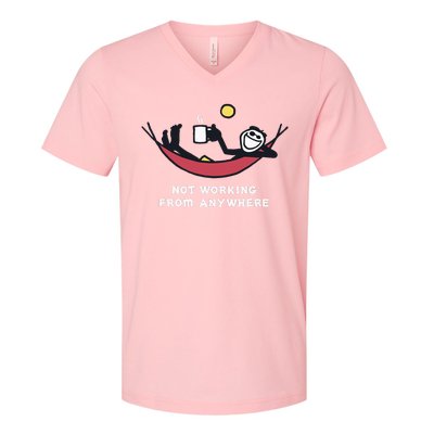 Not Working From Anywhere V-Neck T-Shirt