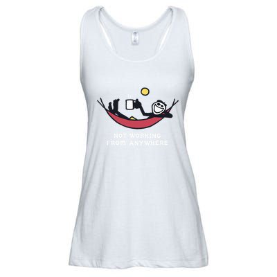 Not Working From Anywhere Ladies Essential Flowy Tank