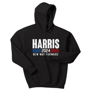 New Way Forward With Harris Walz 2024 Kids Hoodie