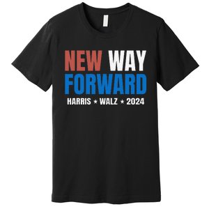 New Way Forward Harris Walz 2024 Kamala Harris Tim Walz Vote Premium T-Shirt