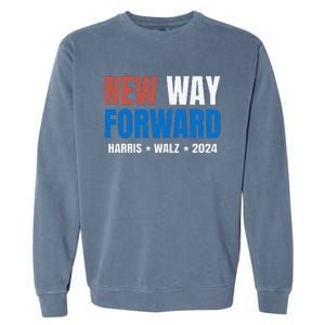 New Way Forward Harris Walz 2024 Kamala Harris Tim Walz Vote Garment-Dyed Sweatshirt