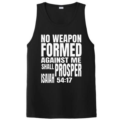 No Weapon Formed Against Me Shall Prosper Isaiah 5417 PosiCharge Competitor Tank