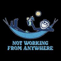 Not Working From Anywhere Retro Funny Beach Relax Mousepad