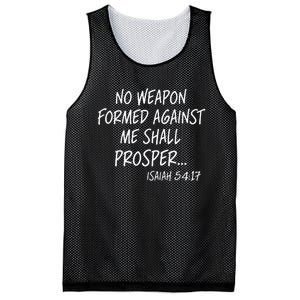 No Weapon Formed Against Me Shall Prosper Isaiah 5417 Mesh Reversible Basketball Jersey Tank