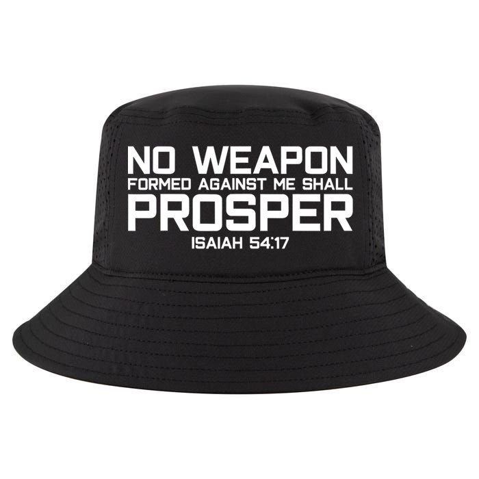 No Weapon Formed Against Me Shall Prosper Jesus Christian Cool Comfort Performance Bucket Hat