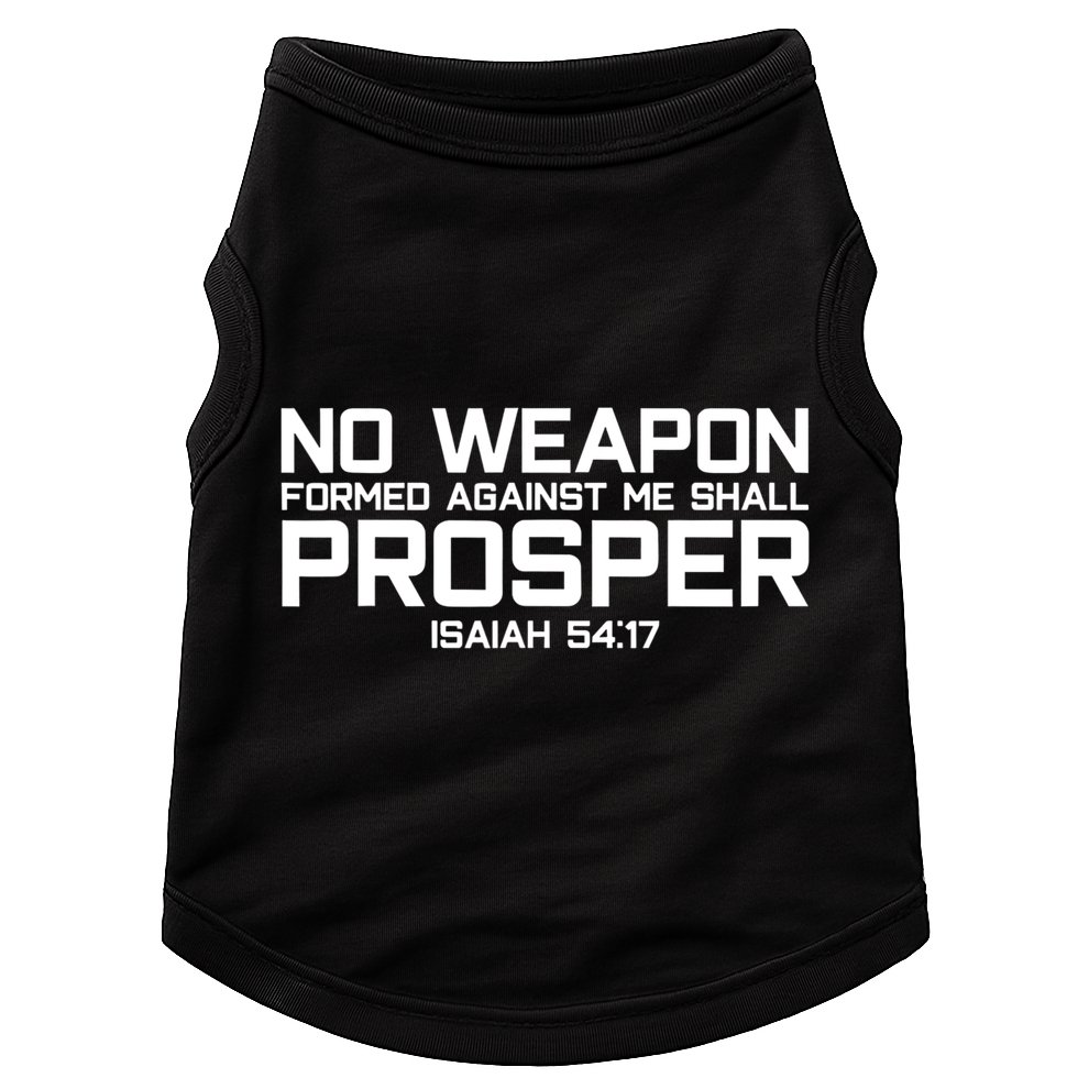 No Weapon Formed Against Me Shall Prosper Jesus Christian Doggie Tank