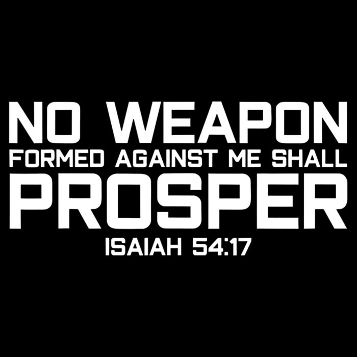 No Weapon Formed Against Me Shall Prosper Jesus Christian Cooling Performance Crew T-Shirt
