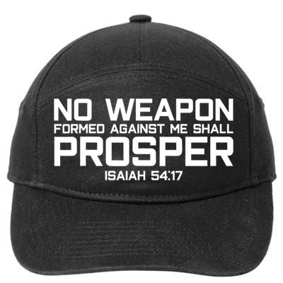 No Weapon Formed Against Me Shall Prosper Jesus Christian 7-Panel Snapback Hat