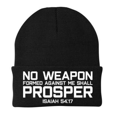 No Weapon Formed Against Me Shall Prosper Jesus Christian Beanie