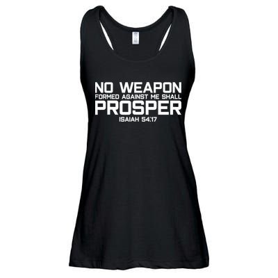 No Weapon Formed Against Me Shall Prosper Jesus Christian Ladies Essential Flowy Tank