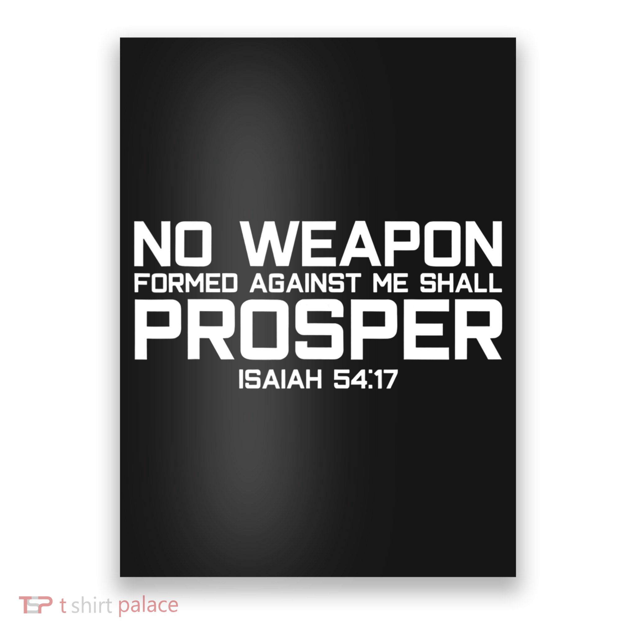 No Weapon Formed Against Me Shall Prosper Jesus Christian Poster