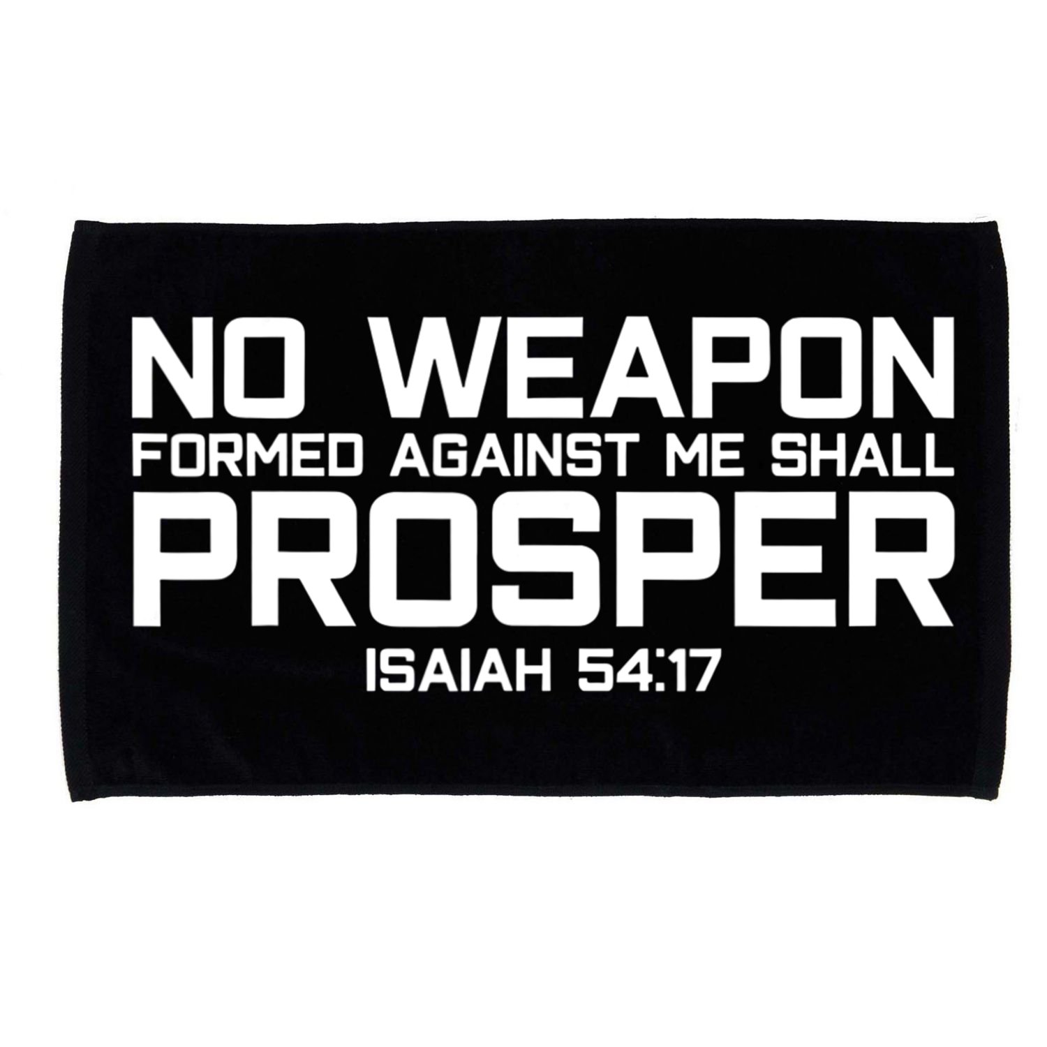 No Weapon Formed Against Me Shall Prosper Jesus Christian Microfiber Hand Towel