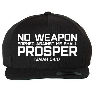 No Weapon Formed Against Me Shall Prosper Jesus Christian Wool Snapback Cap
