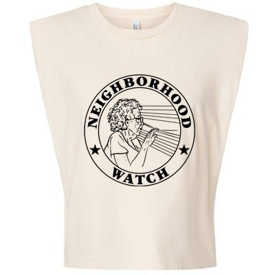 Neighborhood Watch Funny Garment-Dyed Women's Muscle Tee