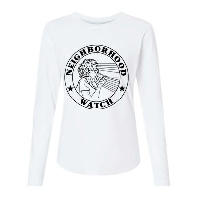 Neighborhood Watch Funny Womens Cotton Relaxed Long Sleeve T-Shirt