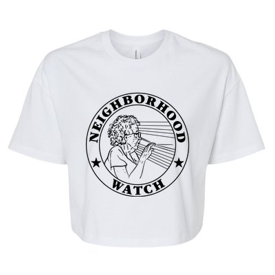 Neighborhood Watch Funny Bella+Canvas Jersey Crop Tee