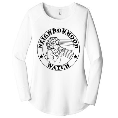 Neighborhood Watch Funny Women's Perfect Tri Tunic Long Sleeve Shirt