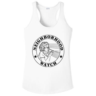 Neighborhood Watch Funny Ladies PosiCharge Competitor Racerback Tank