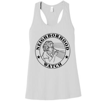 Neighborhood Watch Funny Women's Racerback Tank