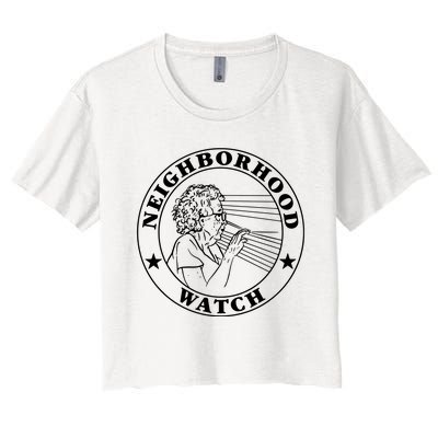 Neighborhood Watch Funny Women's Crop Top Tee