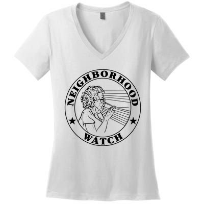 Neighborhood Watch Funny Women's V-Neck T-Shirt